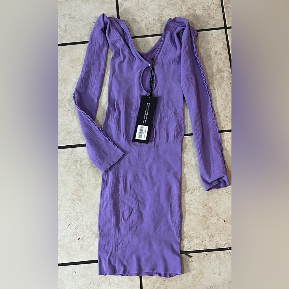 White Fox Boutique One of a Kind Purple Dress Womens One Size NWT